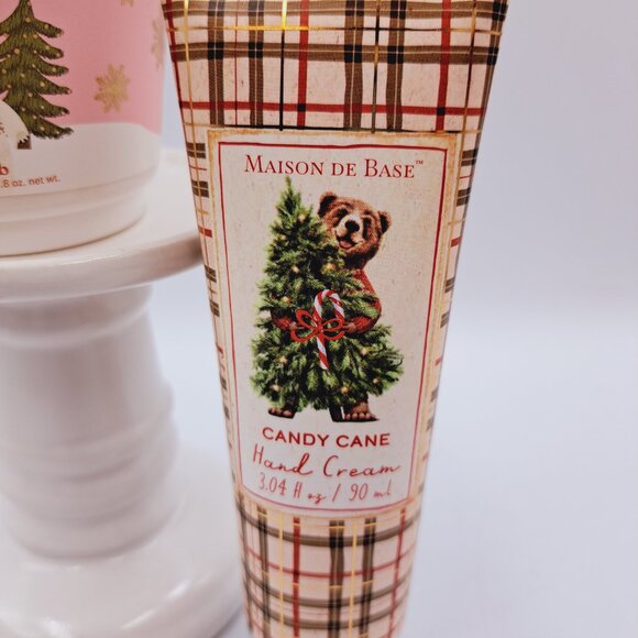 Bath & Body Holiday Set Candy Cane Hand Cream Christmas Winter Berry Body Scrub - Picture 5 of 6